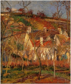 Red Roofs, Corner of a Village, Winter