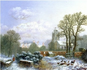 The Village Church in the Snow