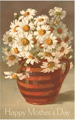 Bouquet of Daisies in Earthenware Pitcher