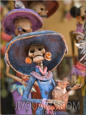 Detail of Figurines on Sale for the Day of the Dead Celebration, San Miguel De Allende, Guanajuato1