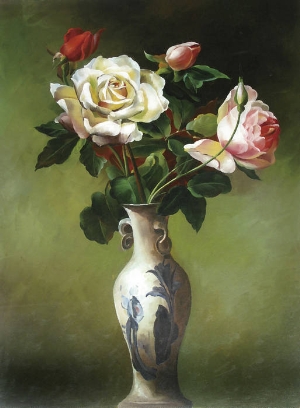 classical flower oil painting 0010