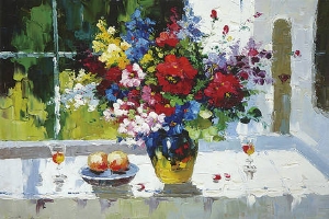 modern flower oil painting 0004