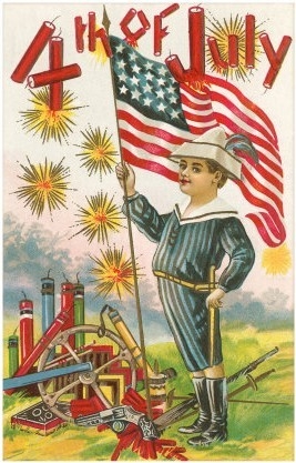 4th of July, Boy with Flag