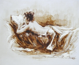 Nude Oil Painting 100% Handmade Museum Quality 0001,abstract nude woman