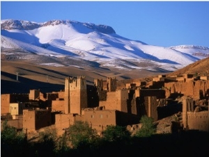 Village of Ait Arbi and Mountains, Dades Gorge, Morocco