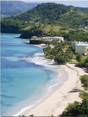 Magazine Beach from Maca Bana Villas, Point Salines, Grand Anse, St. George, Grenada