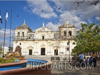 Leon Cathedral, known as Basilicade La Asuncion, Leon, Nicaragua, Central America