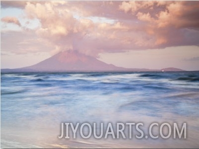 View from San Jorge of Conception Volcano, Ometepe Island, Nicaragua, Central America