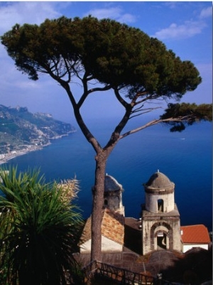 Building Overlooking Amalfi Coast, Ravello, Campania, Italy
