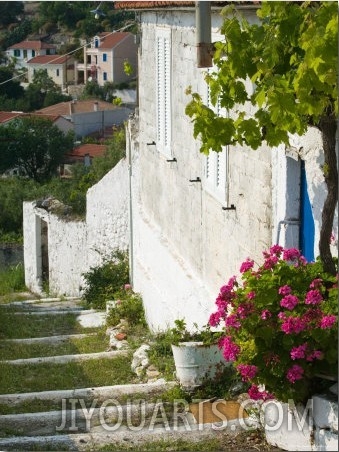 Hillside Vacation Villa Detail, Assos, Kefalonia, Ionian Islands, Greece