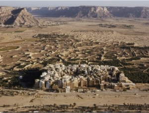 Aerial View of Shibam with its Many Mud Brick Skyscrapers, Some of Which are Centuries Old