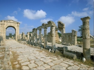 Roman Triumphal Arch and Colonnaded Street, Al Bas Site, Unesco World Heritage Site, Tyre, Lebanon