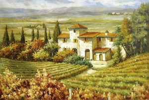 Landscape Oil Painting,Villages oil paintings0003