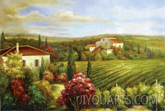 Landscape Oil Painting,Villages oil paintings0004