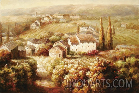 Landscape Oil Painting,Villages oil paintings0013
