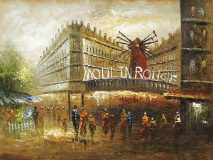 Street Oil Paintings 0001,Paris street