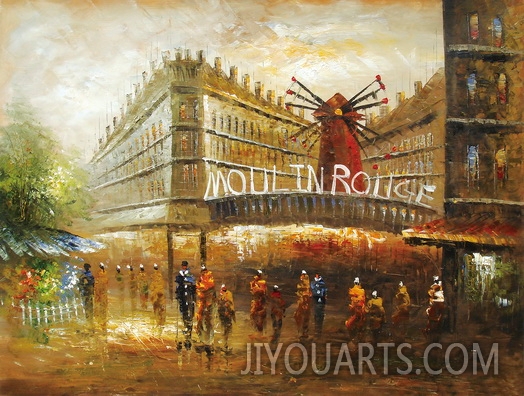 Street Oil Paintings 0001,Paris street