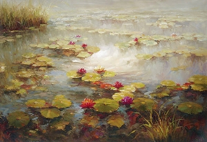 Landscape Oil Painting 100% Handmade Museum Quality0115,Monet