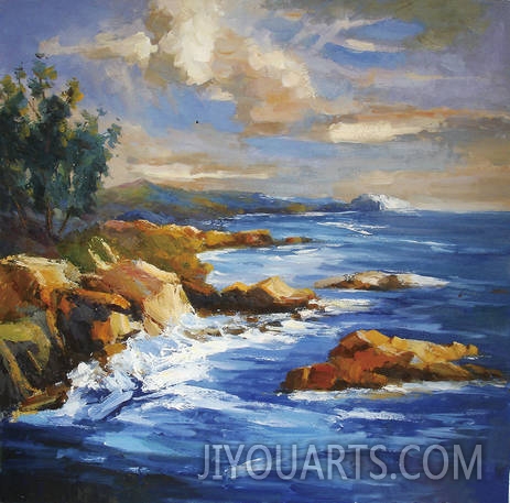 Landscape Oil Painting 100% Handmade Museum Quality0127,abstract sea landscape