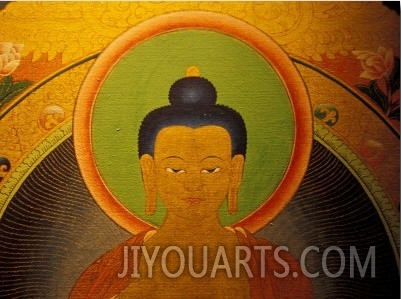 Buddha on a Thanka Painting, Tibet