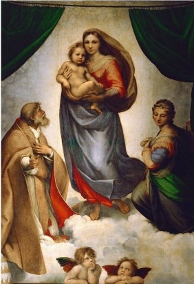 Sistine Madonna, Painted for Pope Julius II as His Present to City of Piacenza, Italy, 1512 1513