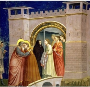 The Meeting at the Golden Gate, circa 1305 Gate in Jerusalem, circa 1305