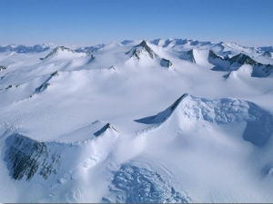 A View of the Mountain Peaks South of Mount Vinson