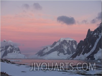 Sunset Light on Lemaire Channel, Antarctic Peninsula