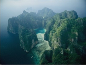 An Aerial View of an Island in Thailand