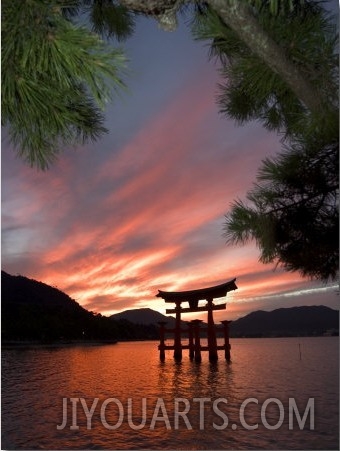 Torii Shrine Gate in the Sea, Miyajima Island, Honshu, Japan