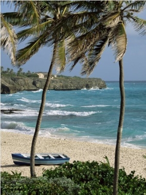 Sam Lords Castle, Palms and Beach, Barbados, West Indies, Caribbean, Central America