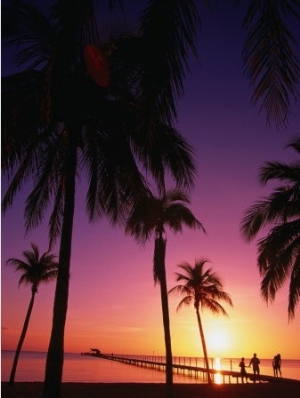 Sunset on the Coastal Isle of Youth, South Side of Cuba, Havana, Cuba