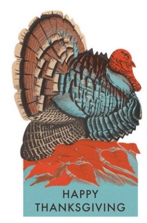 Happy Thanksgiving, Turkey on Leaves