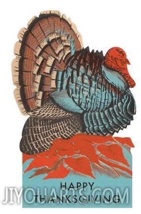Happy Thanksgiving, Turkey on Leaves