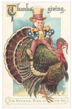 Little Uncle Sam Riding Turkey  01