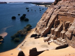 Ramses Temple and the Nile Shoreline at Abu Simbel