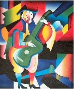 Abstract Guitarist