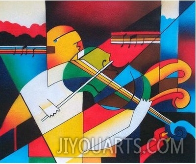 Abstract Violinist