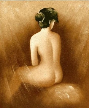 Nude From the Back, Seated