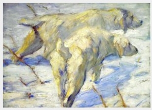 Siberian Sheepdogs Aka Siberian Dogs In The Snow