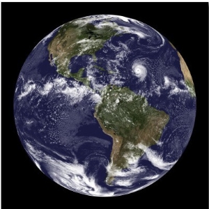 Full Earth Showing North America and South America