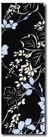 Vertical Floral Print in Black