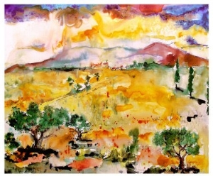 Expressionist Landscape Summer in Provence