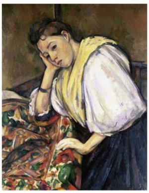 Italian Girl Leaning on a Table