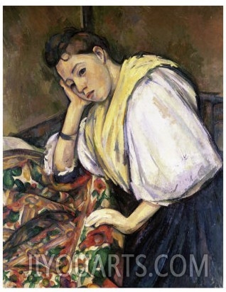 Italian Girl Leaning on a Table