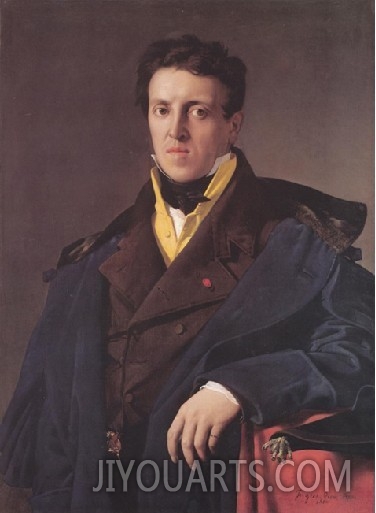 The portrait of Jean Auguste Dominique Ingres