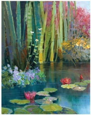 Lilies Adorning the Pond