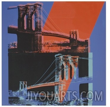 Brooklyn Bridge, c1983 (pink, red, blue)