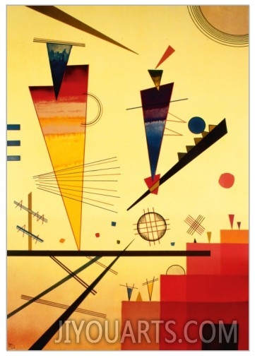 Painting on canvas,abstract art painting,Merry Structure by Wassily Kandinsky