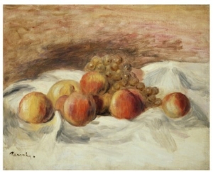 100% handmade oil painting,still life painting,Still Life with Peaches by Pierre Auguste Renoir